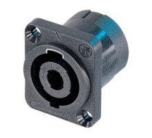 NEUTRIK  NL4MP                 Receptacle SpeakON 4 Pole - Square Flange - Solder