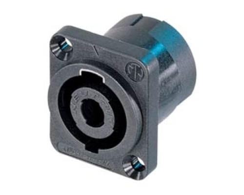 NEUTRIK  NL4MP                 Receptacle SpeakON 4 Pole - Square Flange - Solder
