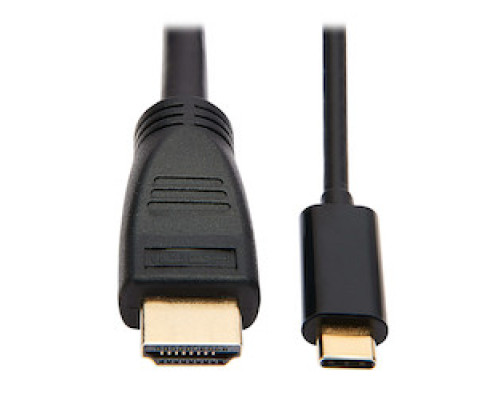 TRIPP LITE  U444-003-H4K6BM                 USB-C to HDMI Adapter Cable, 4K 60Hz, HDCP 2.2, Mid-Cable Adapter, Black, 3 ft.