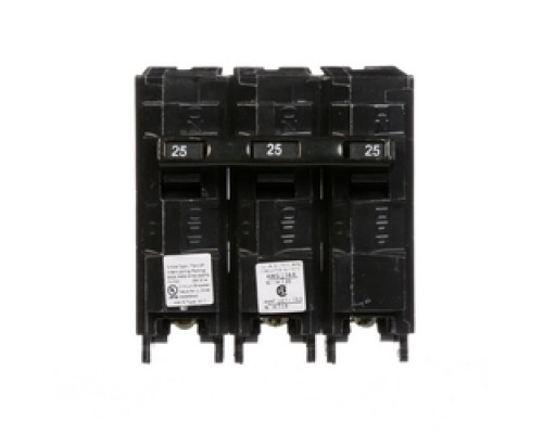 SIEMENS  US2:Q325  Q325   Miniature Circuit Breaker, Common Trip, Thermal Magnetic, Low Voltage, Plug-In, 3 Pole, 240 Volt AC, 25A, 10 kA Interrupting Rating