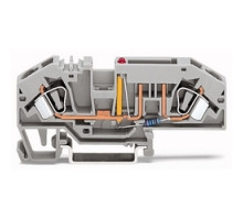 WAGO CORPORATION  282-698/281-434   TERMINAL BLOCK FUSED SPRING  8MM 24V/24-10AWG IND GRAY
