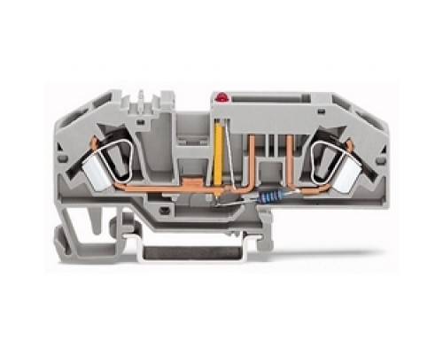 WAGO CORPORATION  282-698/281-434   TERMINAL BLOCK FUSED SPRING  8MM 24V/24-10AWG IND GRAY