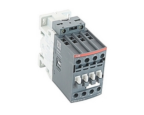 ABB  AF26Z-22-00-20   4 pole, 45 amp, non-reversing across the line contactor with 12-20V DC coil and no auxiliary contacts