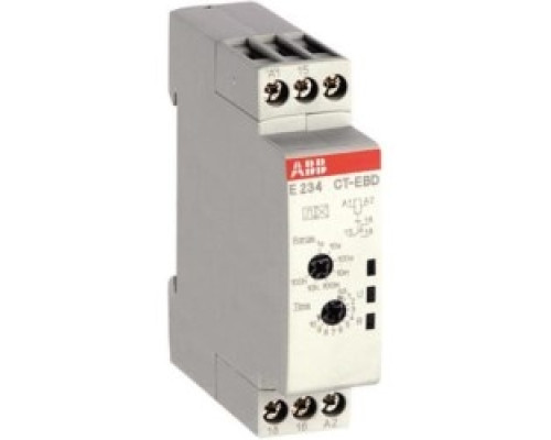 ABB 1SVR500150R0000  Timer with 24-240V AC 24-48 V DC rated control supply voltage, timing range of 7 0.05 s - 100 h , no control input, and 1 SPDT c/o output contact