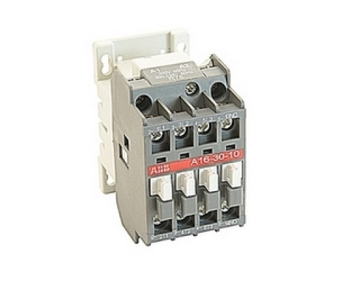 ABB  A16-30-10-75   3 pole, 30 amp, non-reversing across the line contactor with 200-220V AC coil and 1 NO auxiliary contact