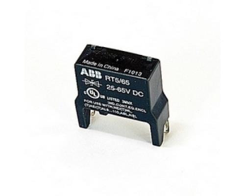 ABB  RT5/65   25-65V DC operated surge suppressor for AL9 through AL40, AE9 through AE75, TAL9 through TAL40, TAE45 through TAE75 and ASL09 through ASL16 across the line contactors