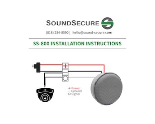 SOUND SECURE  SS-800                 OMNI - DIRECTIONAL MICROPHONE WITH LINE LEVEL OUTPUT