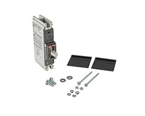 ABB  A1A080TW-1   1 pole, 80 amps rated at 240V AC and 125V DC, fixed trip point molded case circuit breaker, with a thermal magnetic trip device and 10kA at 240V AC and 5kA at 125V DC interrupt current rating