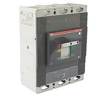 ABB  T6L800E5W   3 pole, 800 amps rated at 600V AC, Tmax molded case circuit breaker with electronic instantaneous only trip device and 100kA at 480 V AC interrupt current rating