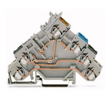 WAGO CORPORATION  280-588   SENSOR TERMINAL BLOCK  FUSE PLUGS/PNP INDICATORS GRAY