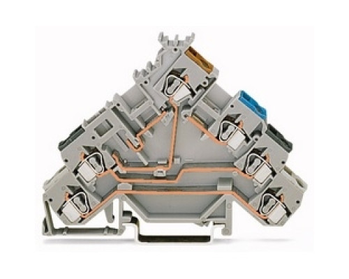 WAGO CORPORATION  280-588   SENSOR TERMINAL BLOCK  FUSE PLUGS/PNP INDICATORS GRAY