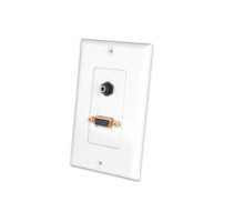 VANCO  281212                 S-VGA and 3.5mm Stereo Jack Decor Wall Plate, White