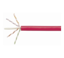 COMMSCOPE SYSTIMAX SOLUTIONS  760105924  2091B RED C6A 4/23 U/UTP R1000                 Copper Cable, GigaSPEED X10D 2091B, Category 6A, 23 AWG, 4 Pair, Unshielded, UTP, Solid Bare Copper Conductor, FEP/PVC, CMP, Plenum Cable, Red Jacke