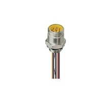 LUMBERG AUTOMATION  500000737  500000737   Mini Receptacle connector, 1 inch B body, male 7-pole for front mounting, assembled stranded wire, potted with epoxy, chassis side thread 1/2 inch NPT, screw connection, US Color Code.