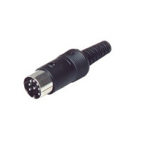 HIRSCHMANN 930298500  MAS 80 S black; Plug with insulated handle solder joint, 8 contacts, male, DIN 41 524 pin 1-5 , 4A 34V AC/DC