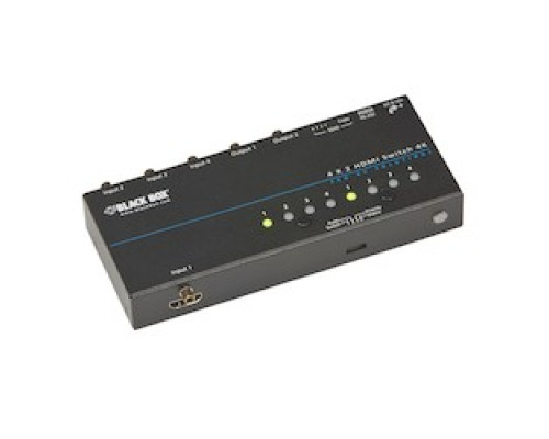 BLACK BOX NETWORK SERVICES  VSW-HDMI4X2-4K                 4K HDMI Matrix Switch - 4x2