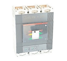 ABB  T6HQ800BW   3 pole, 800 amps rated at 600V AC, Tmax molded case circuit breaker, 100% rated with an electronic trip device and 65kA at 480V AC interrupt current rating