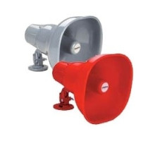 WHEELOCK  STH-15S                 Supervised Horn Loudspeaker, Weatherproof, 102 dB, 400 to 4000 Hertz, Wall/Ceiling Mount, 15 Watt, Aluminum, Gray, With Transformer