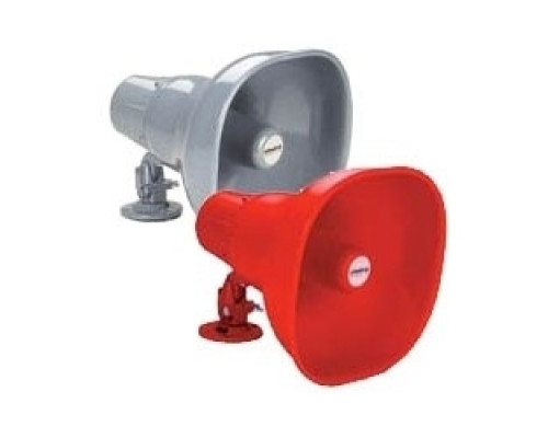 WHEELOCK  STH-15S                 Supervised Horn Loudspeaker, Weatherproof, 102 dB, 400 to 4000 Hertz, Wall/Ceiling Mount, 15 Watt, Aluminum, Gray, With Transformer