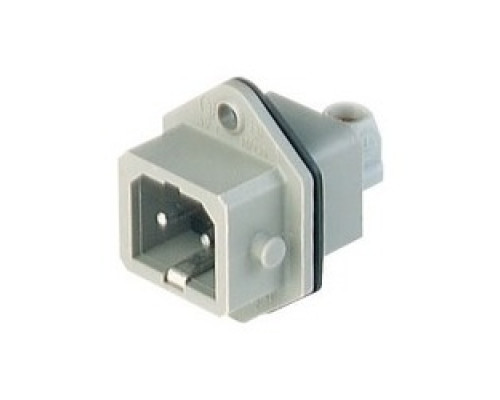 HIRSCHMANN  930622106   STASEI 2 grey; Panel-mounted connector, with added gasket, male, 2 contacts + PE