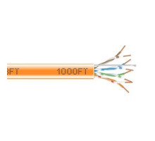 BLACK BOX NETWORK SERVICES EYN866A-PB-1000  CAT6 550-MHz Solid Ethernet Bulk Cable - Unshielded UTP , CMR PVC, Orange, 1000-ft. 304.8-m Pull-Box