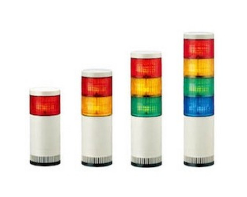 PATLITE USA CORPORATION LGE-402-RYGC  Continuous light, direct mount, beige body. Red, amber, green, white LED module.