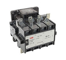 ABB  EK110C4P-1L   4 pole, 200 amp, across the line contactor with 120 V AC coil and 1 NO and 1 NC auxiliary contacts