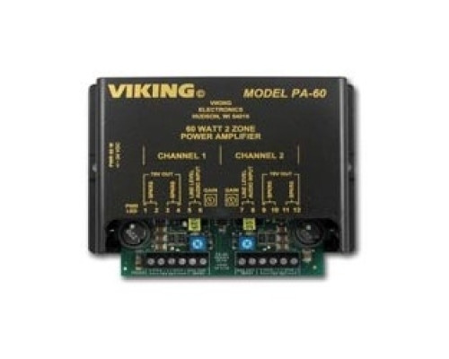 VIKING ELECTRONICS  PA-60                 60 Watt Compact Two Zone Amplifier