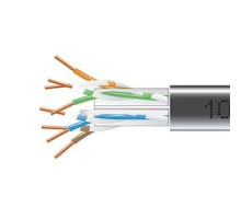 BLACK BOX NETWORK SERVICES EYN881B-PB-1000         CAT6 550-MHz Solid Ethernet Bulk Cable - Unshielded UTP , CMP Plenum, Black, 1000-ft. 304.8-m Pull-Box