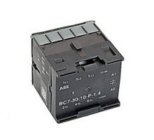 ABB  BC7-30-10-P1.4   3 pole, plus 1 NO auxiliary contact, 16 amp, miniature contactor with 24V DC coil and soldering pin termination