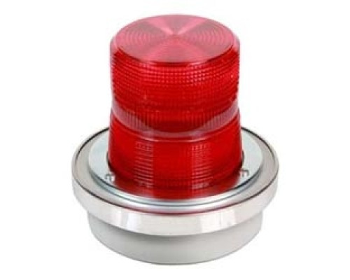 EDWARDS SIGNALING  50R-N5-40WH  78264026522   Flashing Halogen Beacon, 120V AC, red