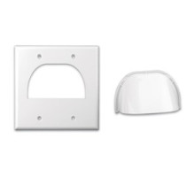VANCO  120611                 Custom Two-piece Bulk Cable Wall Plates- Single and Almond
