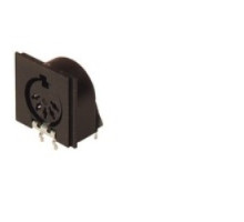 HIRSCHMANN 931744500  MAB 5 SH black; Panel-mounted Socket for PCBs not shielded Plug-in direction parallel to the PCB, recommended board thickness 1.5 mm additionaly fixing with screws DIN 40081 , 5 contacts, female, DIN 41 524, 4A 34V AC/DC
