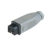 HIRSCHMANN  931264106   STAK 20 grey; Cable Socket with strain relief, 2 contacts + PE, female, PG7