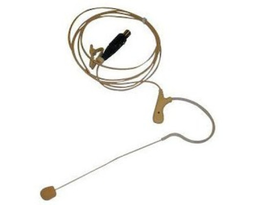 TOA ELECTRONICS INC  MIC-XEM77-P                 Ear Microphone, Lightweight, Omnidirectional, Back Electret Condenser, 4-Pin Mini XLR Connector, +/-3 dB, 1.5 to 10 Volt, 20 Hertz to 20 Kilohertz, 3000 Ohm, Beige