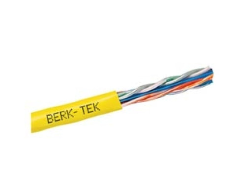 BERK-TEK  10032418   LANmark-350, Category 5e+, Riser UTP Cable, Yellow, Reel