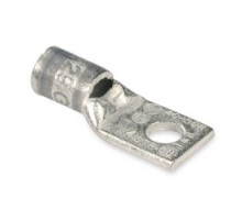 THOMAS & BETTS  54140                 Copper One-Hole Lug, Standard Barrel, Peep Hole, Max 35kV, Wire Size #4 AWG, 3/8 in Bolt Size, Tin Plated, Die Code 29, Gray