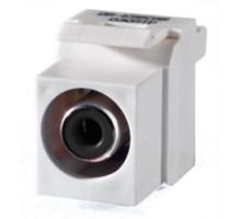 ON-Q/LEGRAND  KSRCABW                 Keystone Insert, Audio/Video, RCA to RCA, Black Insulator, White