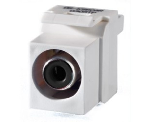 ON-Q/LEGRAND  KSRCABW                 Keystone Insert, Audio/Video, RCA to RCA, Black Insulator, White