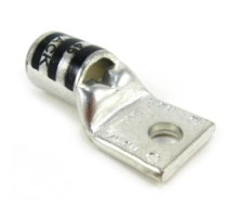 THOMAS & BETTS  54158                 Copper One-Hole Lug, Standard Barrel, Peep Hole, Max 35kV, Wire Size 2/0 AWG, 5/16 in Bolt Size, Tin Plated, Die Code 45, Black