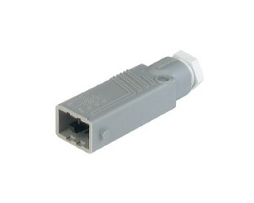 HIRSCHMANN  931692106   STAS 5 grey; Cable Plug with strain relief, not assembled with additional contacts, 5 contacts + PE, male, PG11