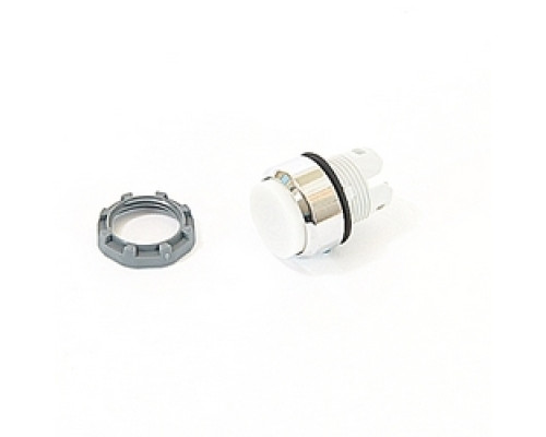 ABB  MP3-31W   22mm Modular - Illum Pushbutton MOM, Extended, Chrome Bezel White