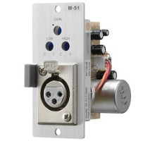 TOA ELECTRONICS INC  M-51F                 Amplifier Microphone Input Module, Female XLR Connector, 24 Volt DC, 27 Milliampere, 600 Ohm, 25 Hertz to 20 Kilohertz, -60 dB, 1.38