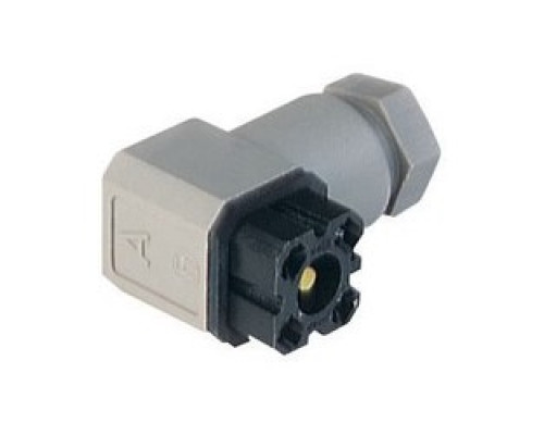 HIRSCHMANN  932157106   G 4 W 1 F grey; Cable Socket with PG 7 Cable gland and solder contacts, 4 contacts, forked spring, DIN VDE 0627 / IEC 61984, 6A, 50V AC/DC