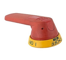 ABB  OHY125J12   Red and yellow 125mm pistol handle with O/I and OFF/ON markings and protection according to NEMA 1, 3R, 12, and IP65
