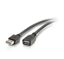 C2G  CG39011  CG39011                 C2G 16ft USB Active Extension Cable - USB A to USB A Extension Cable - USB 2.0 - Plenum, CMP-Rated - M/F