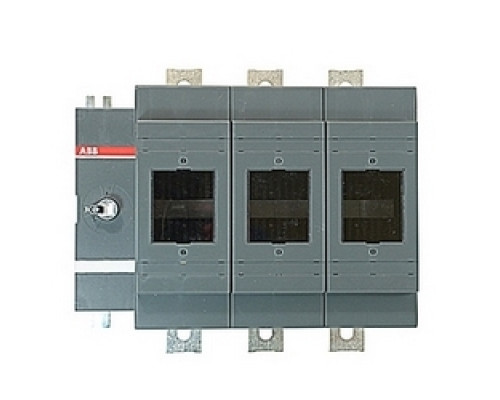 ABB  OS800L03   3 pole, 800 amps rated at 600 V AC, UL 98, open fusible disconnect switch for use with L fuse type