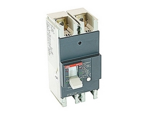 ABB  A2N150TW-2   2 pole, 150 amps rated at 240V AC and 250V DC, fixed trip point molded case circuit breaker, with a thermal magnetic trip device and 25kA at 240V AC/DC interrupt current rating