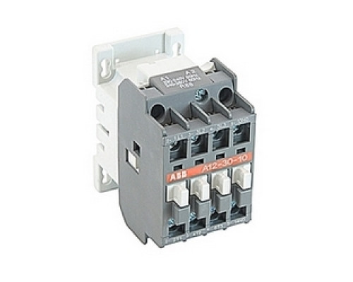ABB  A12-30-10-88   3 pole, 27 amp, non-reversing across the line contactor with 240-260V AC coil and 1 NO auxiliary contact