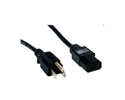 COMPREHENSIVE CONNECTIVITY  PWC-BK-1                 Standard PC Power Cord, Black, 1ft.